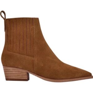 Marc Fisher Yarita Brown Suede Ankle Chelsea Bootie size 8